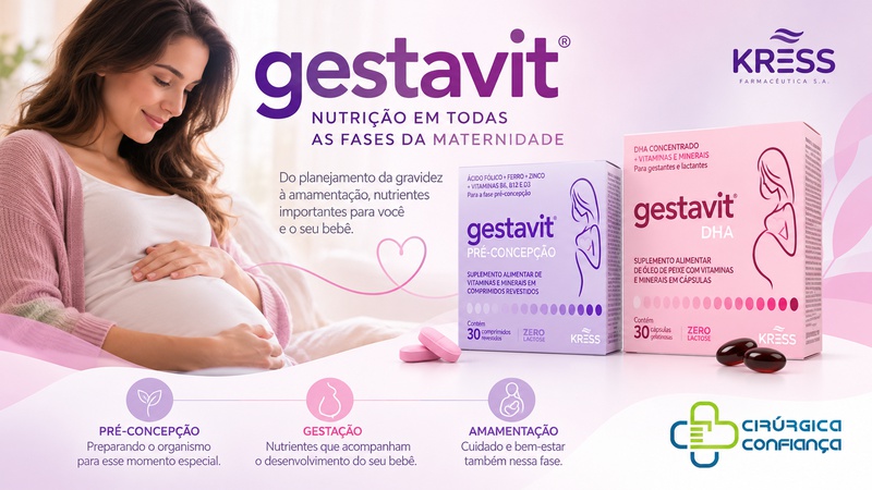 GESTAVIT KRESS: cuidado e nutrição desde o planejamento da gravidez até a amamentação