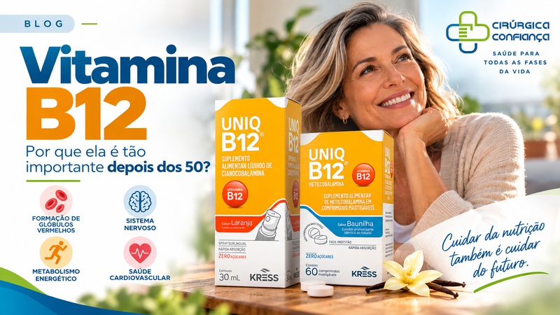 VITAMINA B12: por que ela é tão importante depois dos 50 anos?